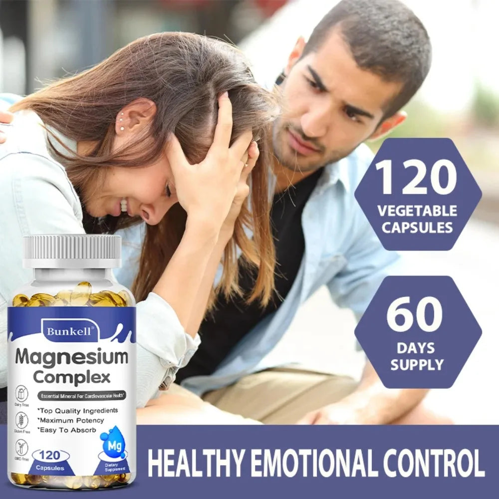 Magnesium Glycinate Capsules – Sleep, Calm & Muscle Support Mineral Supplement Qst