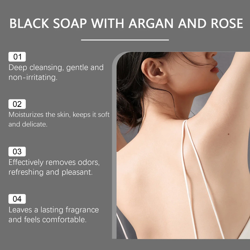 Black Purifying Body Scrub Soap – Exfoliating & Moisturizing Body Scrub Soap Qme