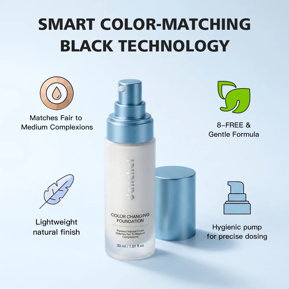 Color Changing Foundation – 12H Buildable Coverage Skin Tint Liquid Foundation Qst