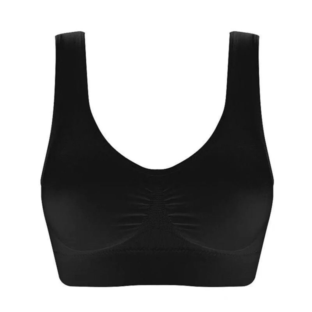 Women's Wirefree Sports Bra 3-Pack – Yoga & Push-Up Support Wirefree Sports Bra Qme