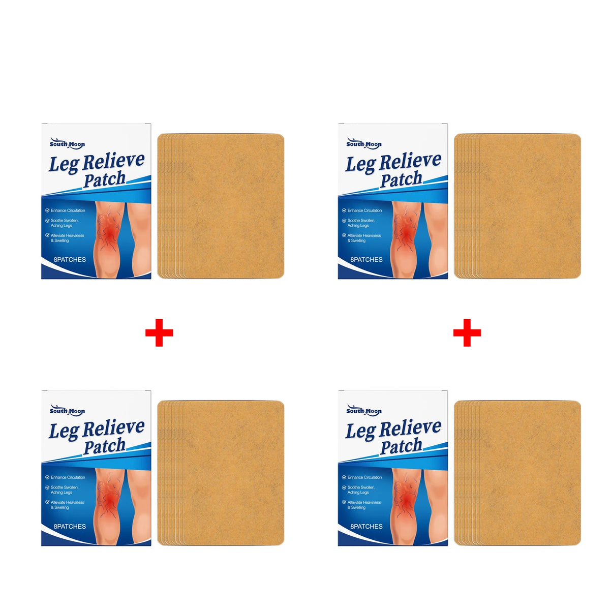 South Moon Herbal Leg Comfort Patch – Circulation & Swelling (8pc) Herbal Leg Patch Qst 4 x 8pcs in bag