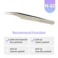 NATUHANA Anti-Static Eyelash Extension Tweezers Gold Eyelash Extension Tweezer Qme N-02