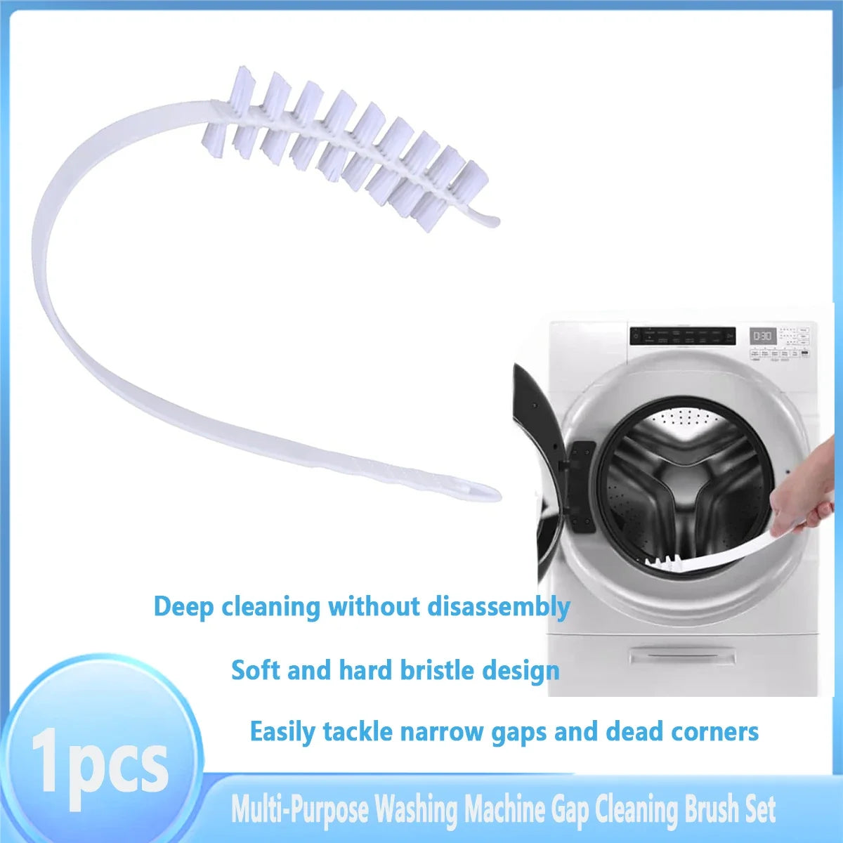 Washing Machine & Dryer Vent Cleaning Brush – Crevice Tool Crevice Cleaning Brush Qme M-Brush-1