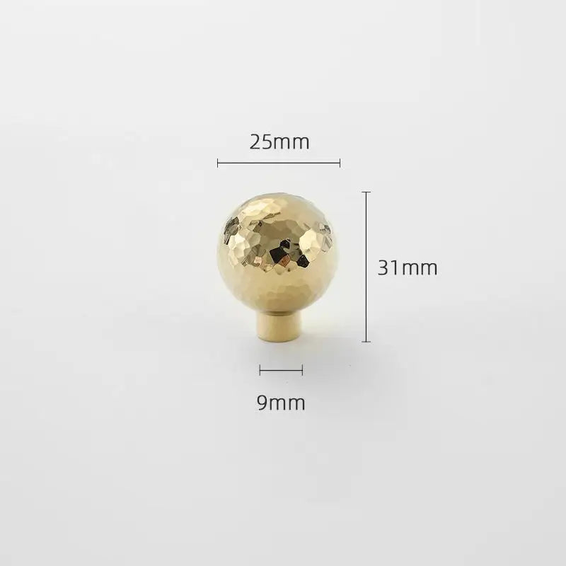 Brass Ball Cabinet Pull Handles – Hand-Forged Hammer Finish Cabinet Pull Handles Qme A1