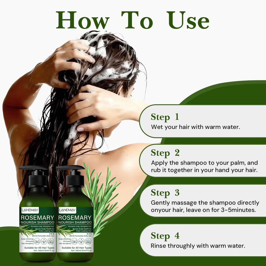 Rosemary Nourish Shampoo – Volume, Oil Control & Hair Repair Nourishing Shampoo Qst