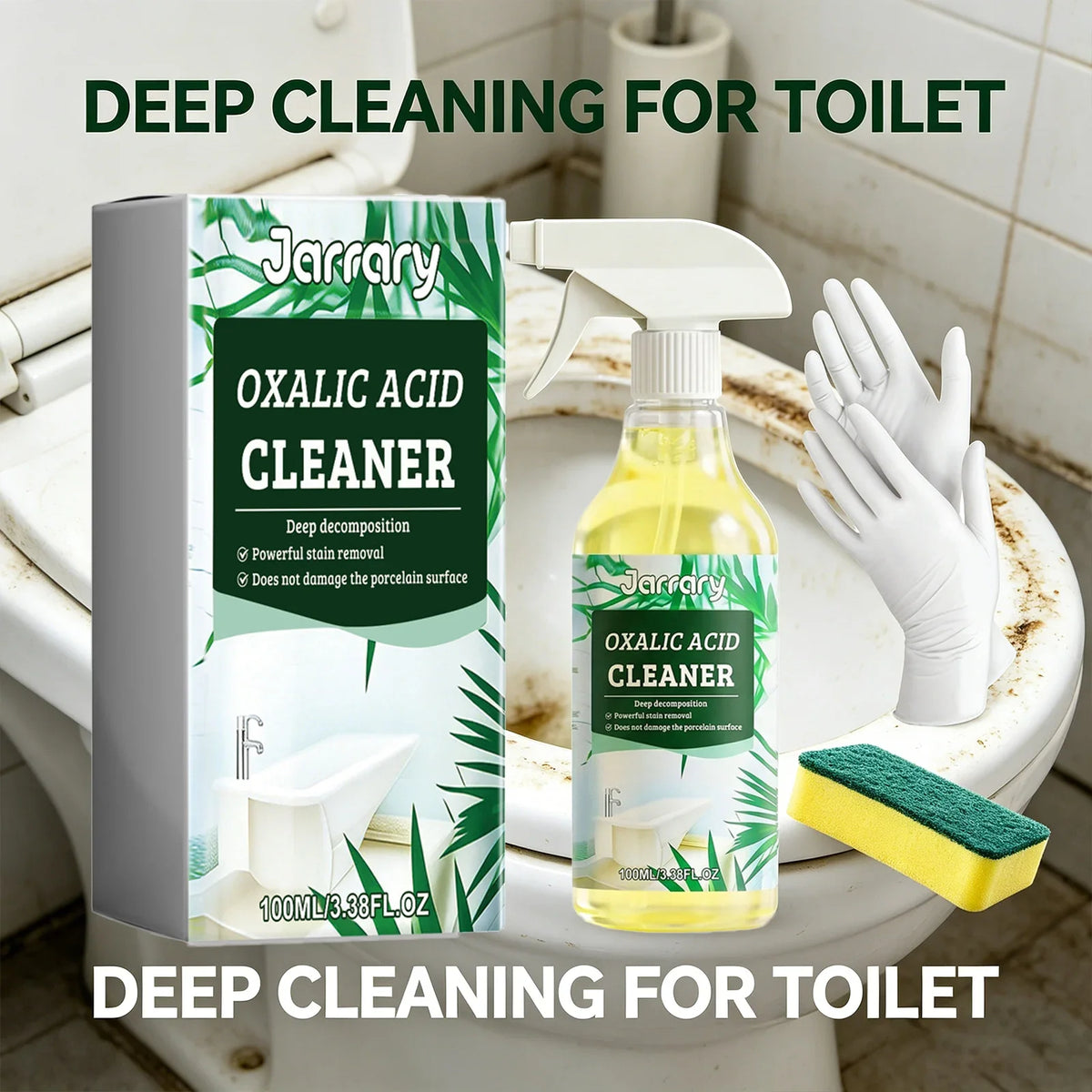 Oxalic Acid Cleaner Spray – Dissolves Limescale & Stains Household Cleaning Spray Qme
