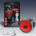 USB Rechargeable Bike Tail Light | Strap-On LED Safety Light Bicycle Tail Light Qme Red