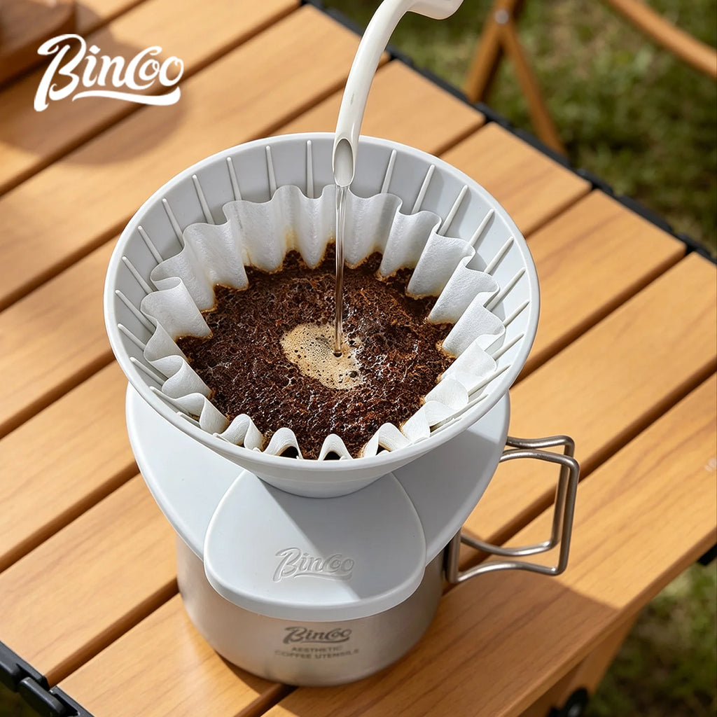 Bincoo Foldable Silicone Pour Over Coffee Dripper – Collapsible Pour Over Dripper Qst