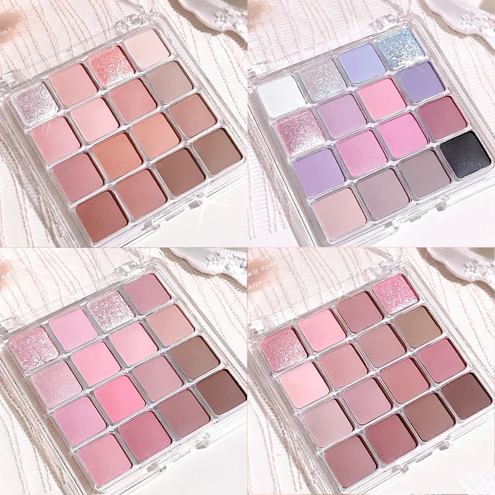 XIAOYUMI 16-Color Sunset Contour & Highlighter Palette Contour Highlighter Palette Qme 4 in set