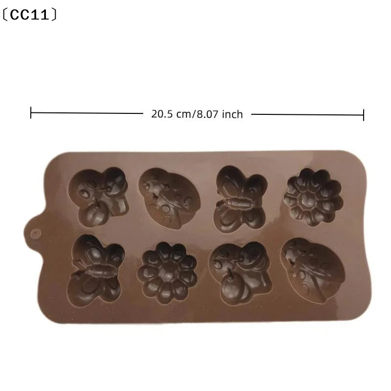 Silicone Flower Chocolate Mold – 8-Cavity Non-Stick Baking Mold Silicone Baking Mold Qme
