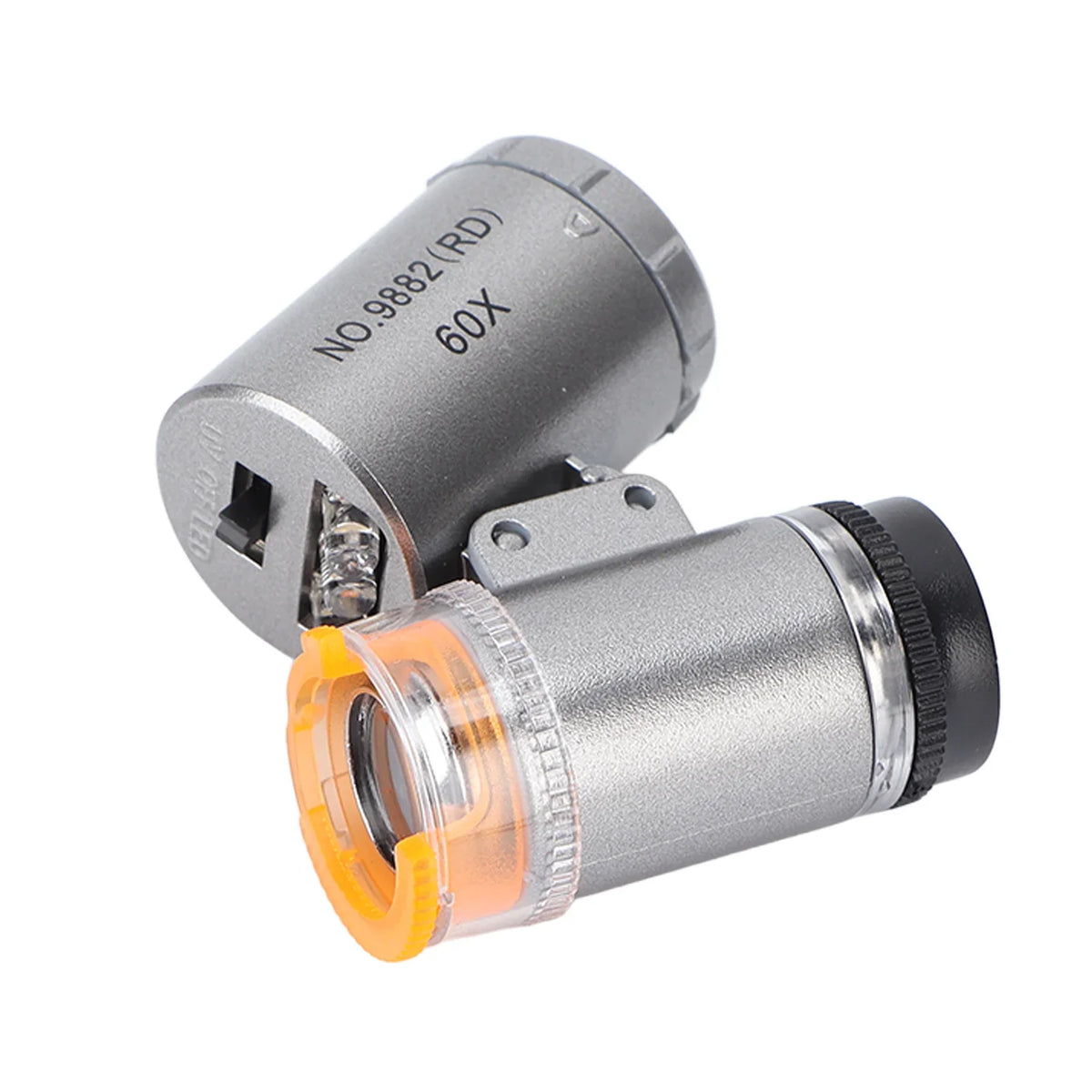 Mini Pocket Microscope 60X Magnification 2 LED & UV Light Pocket Microscope Qme