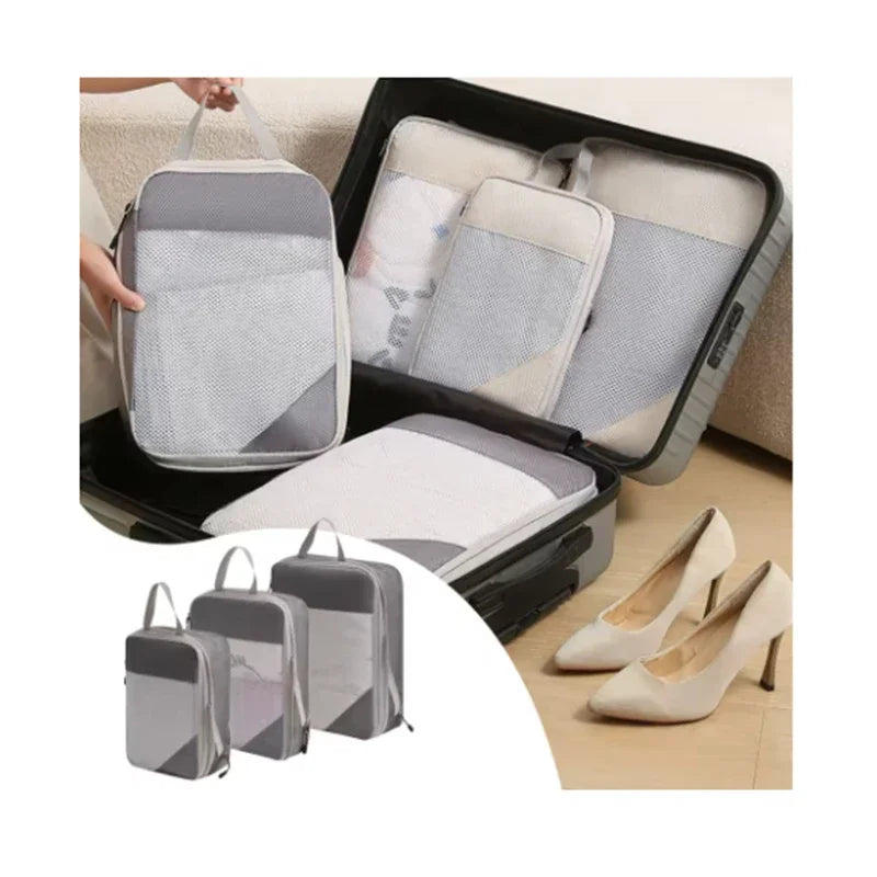 Travel Compression Bags – Lightweight Clothing Organizer Set Travel Packing Organizer Qme