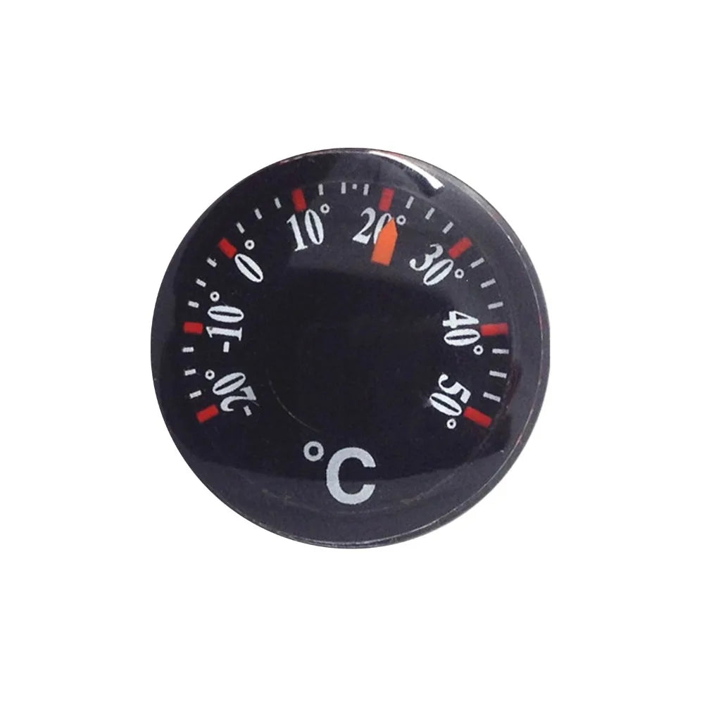 Mini Circular Dial Thermometer 20mm Waterproof -20°C to 50°C Dial Thermometer Qst black