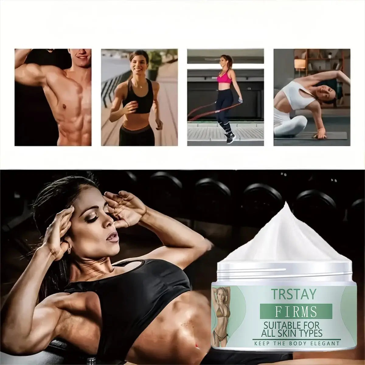 TRSTAY Body Firming Massage Cream – Cocoa Butter & Caffeine Body Firming Cream Qst