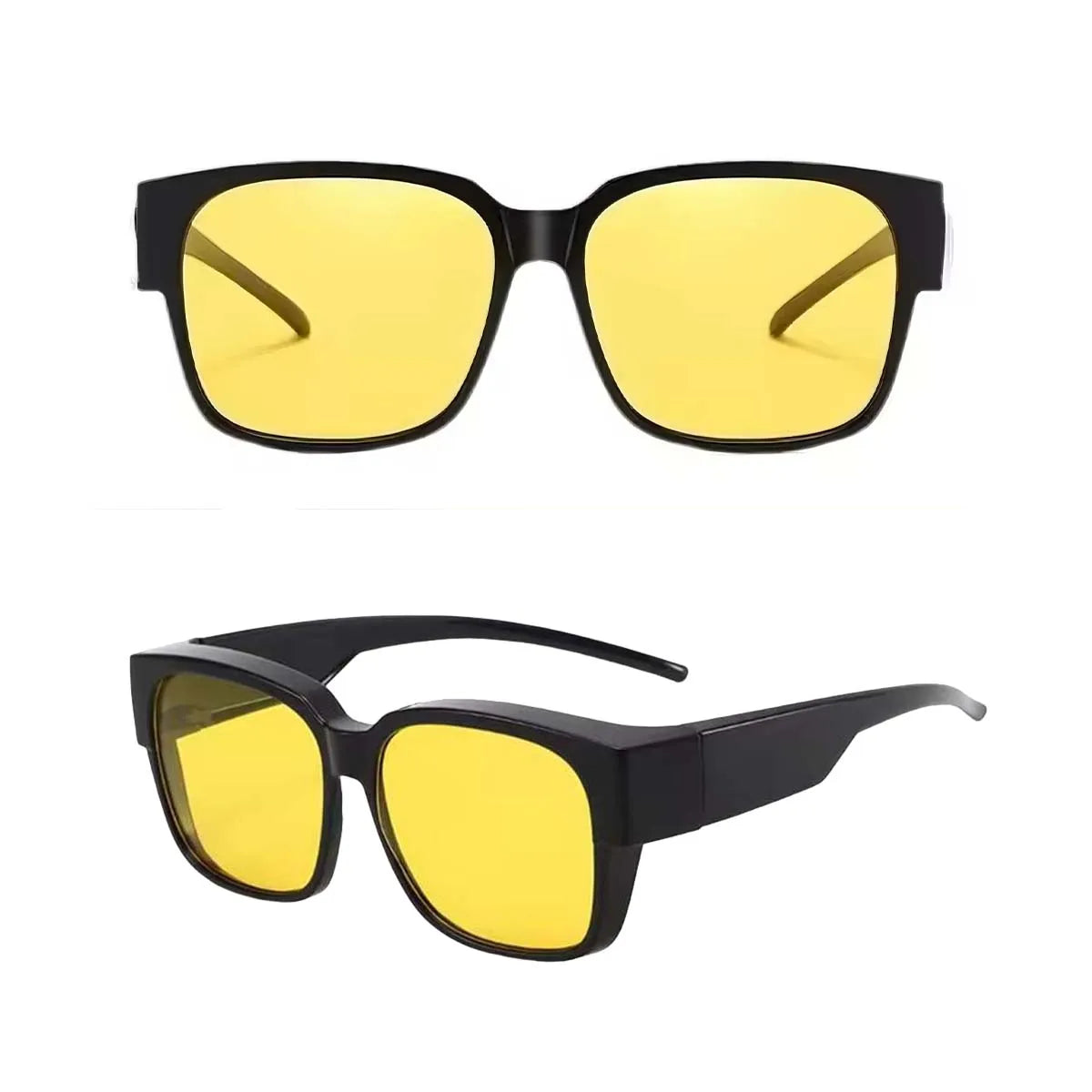 VOPHA 2-Pack Night Driving Glasses Anti-Glare UV400 T02 Driving Glasses Qst 2PC