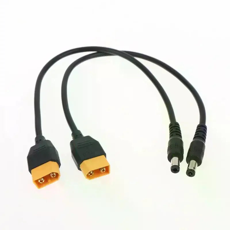 XT60 to DC Male Power Adapter Cable – Durable PVC, 20AWG Power Adapter Cable Qme