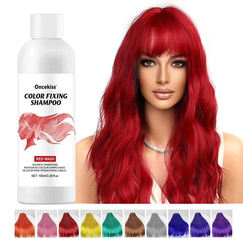 Semi-Permanent Hair Coloring Shampoo | Color, Shine & Nourish Hair Dye Shampoo Qme