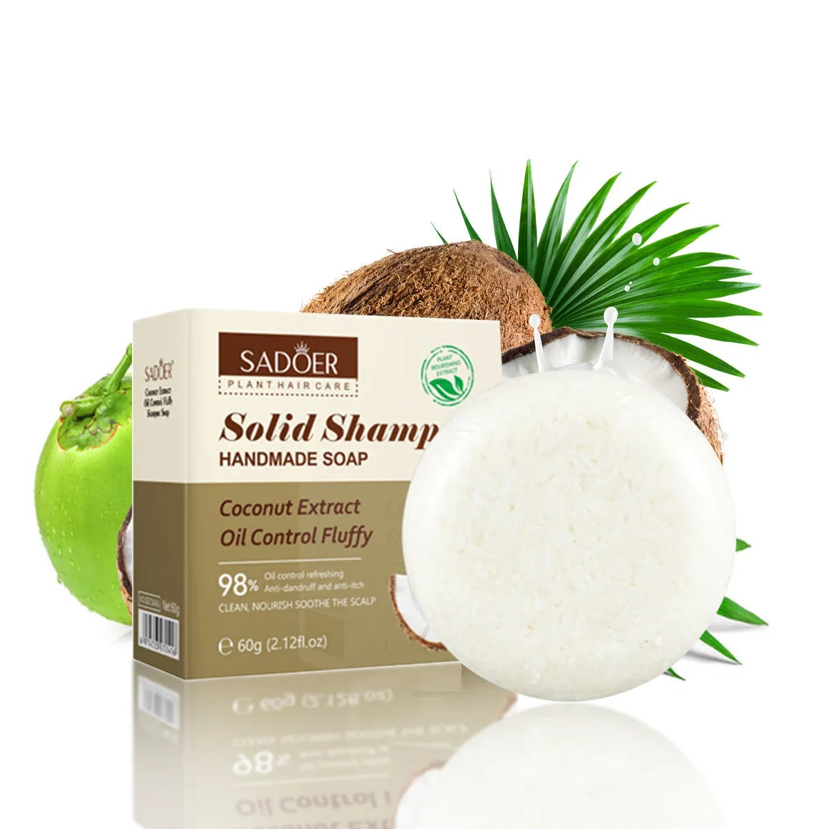 Coconut Natural Fragrance Shampoo Bar | Moisturizing Hair Soap Shampoo Bar Soap Qme