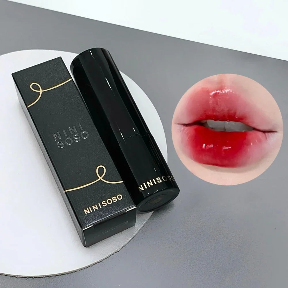 Glossy Mirror Lipstick – Moisturizing Waterproof Red Brown Shade Glossy Lipstick Qme