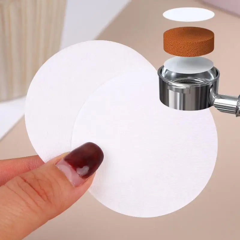 100 Unbleached Coffee Puck Screens for 51–58mm Portafilter Espresso Puck Screen Qme