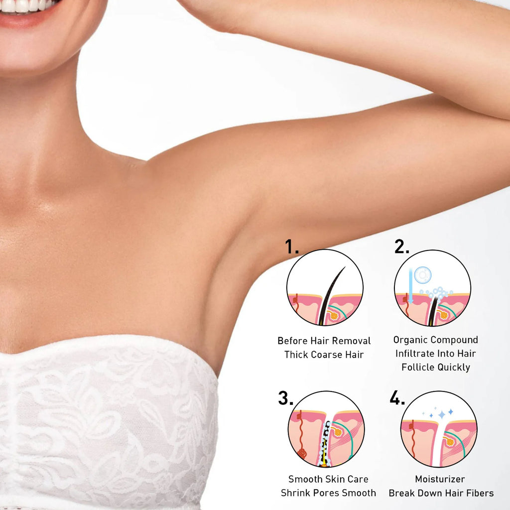 OceAura Hair Removal Spray – Depilatory Mousse for Smooth Skin Hair Removal Spray Qst