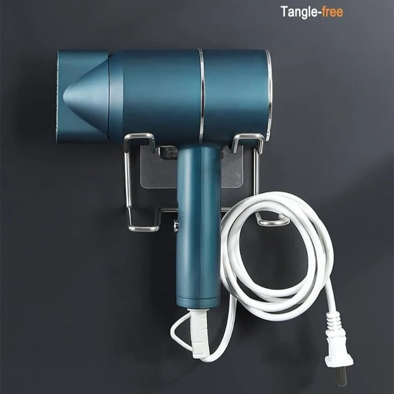 Self Adhesive Wall Mount Hair Dryer Holder – Waterproof Rack Hair Dryer Holder Qme
