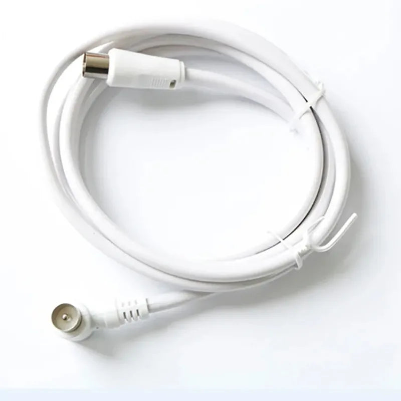 RF Coaxial Cable Dual Male Plug TV Antenna HD Signal Wire Coaxial Antenna Cable Qme