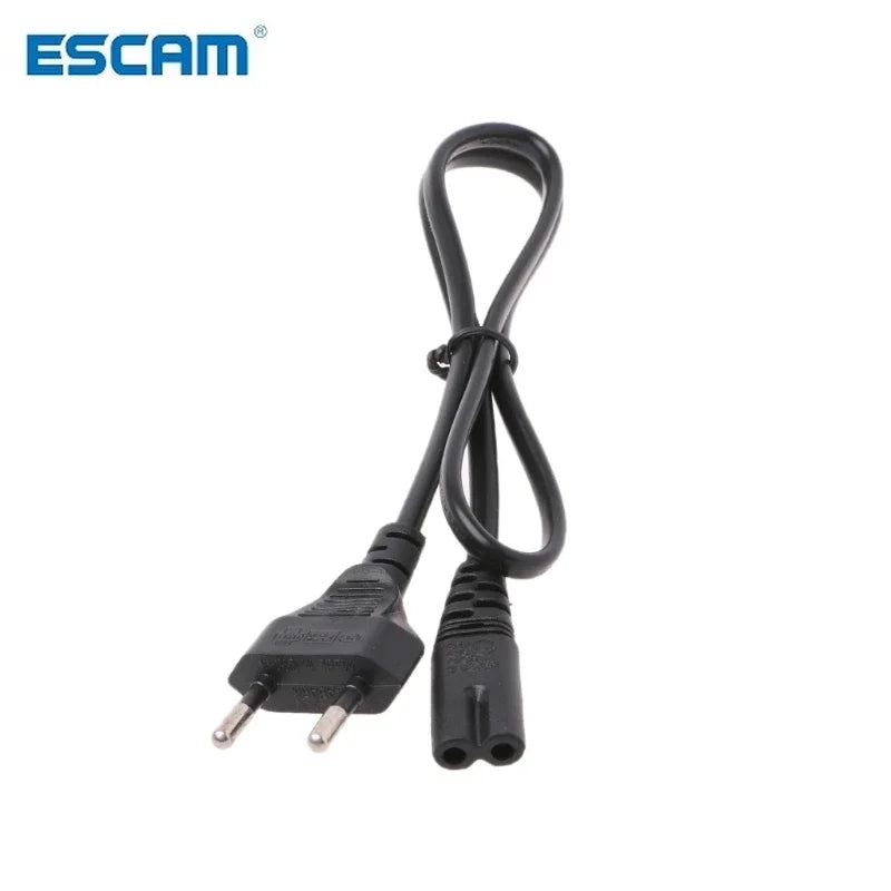 EU 2-Pin AC Power Cable 0.6M | Desktop & Laptop Cord AC Power Cable Qme 10pcs