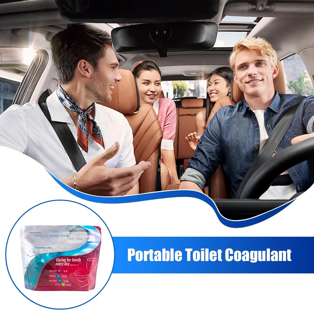 Portable Toilet Gel 30-Pack – Camping Waste Solidifier Camping Sanitation Qst