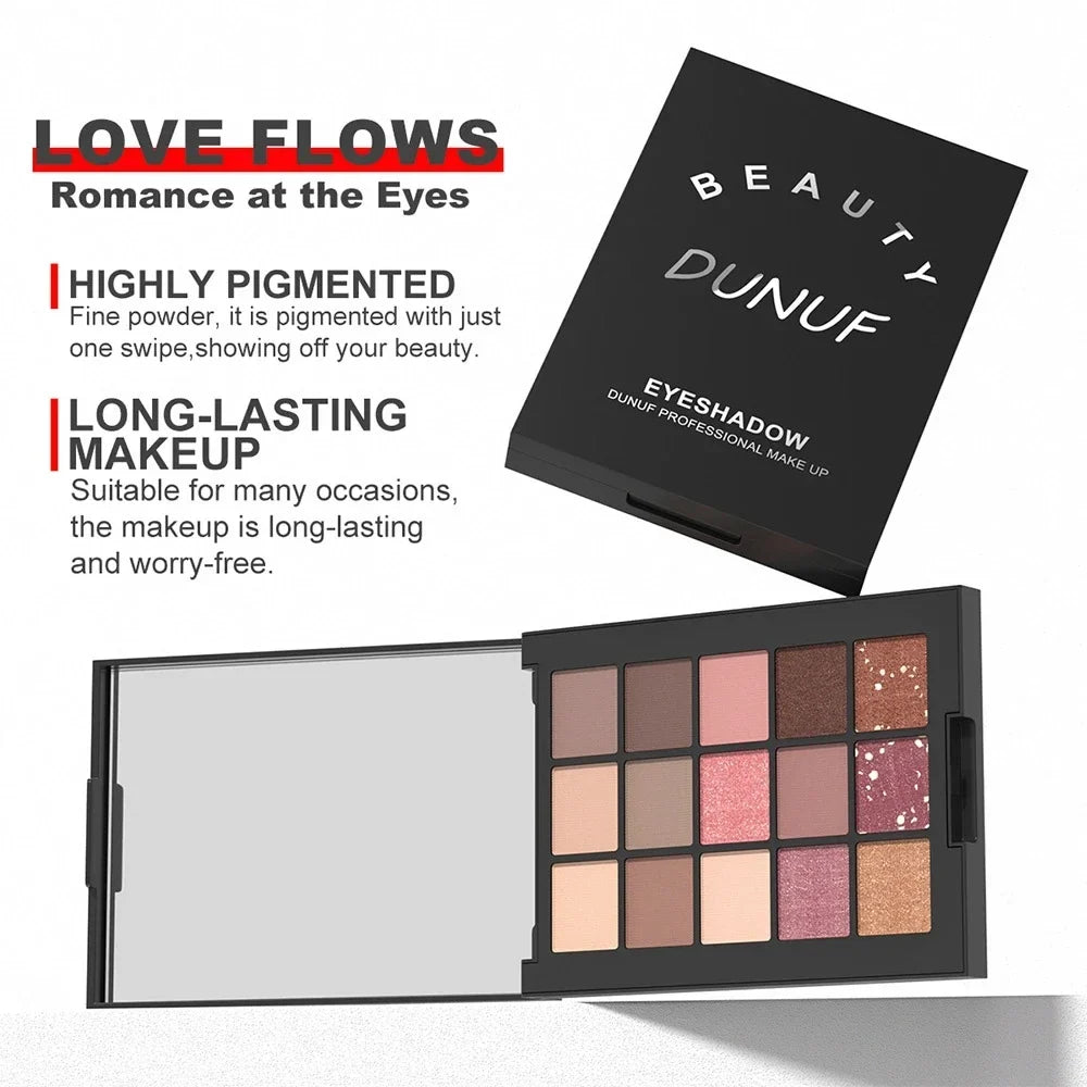 15-Grid Matte Pear Eyeshadow Palette – Highly Pigmented Eyeshadow Palette Qme