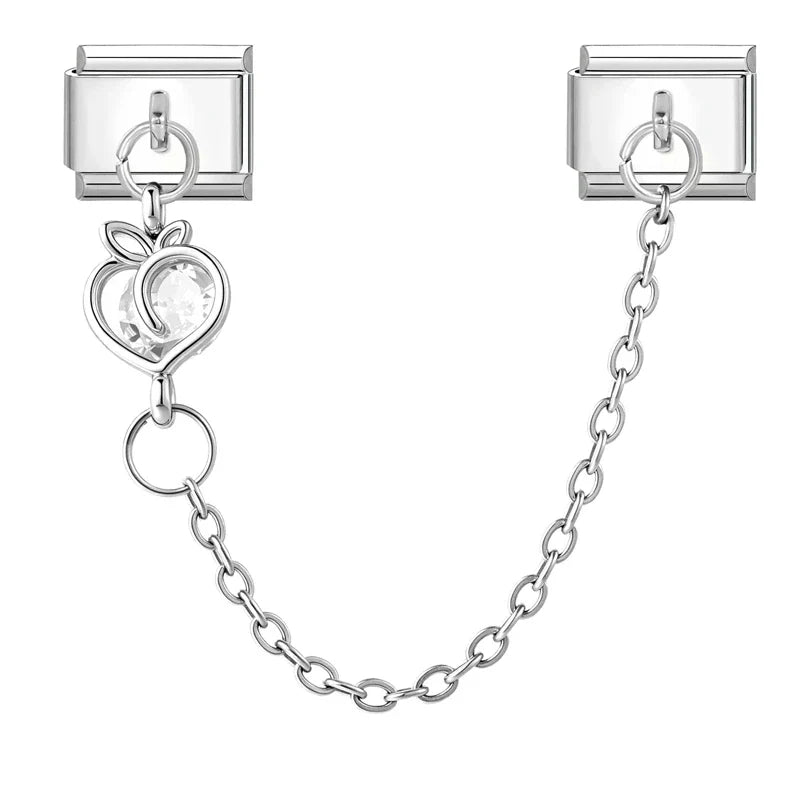 Zircon Heart Butterfly Tassel Italian Charm Links | 12 Colors Italian Charm Links Qme S 1