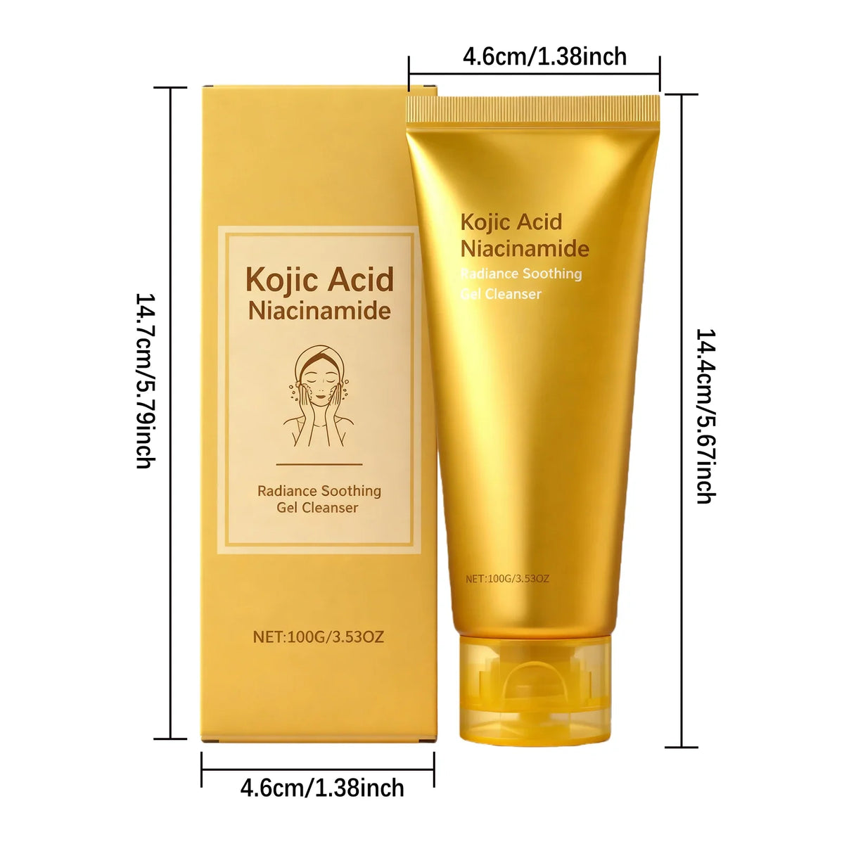 Radiance Soothing Gel Cleanser – Brightening & Hydrating Gel Face Cleanser Qme 100g Boxed