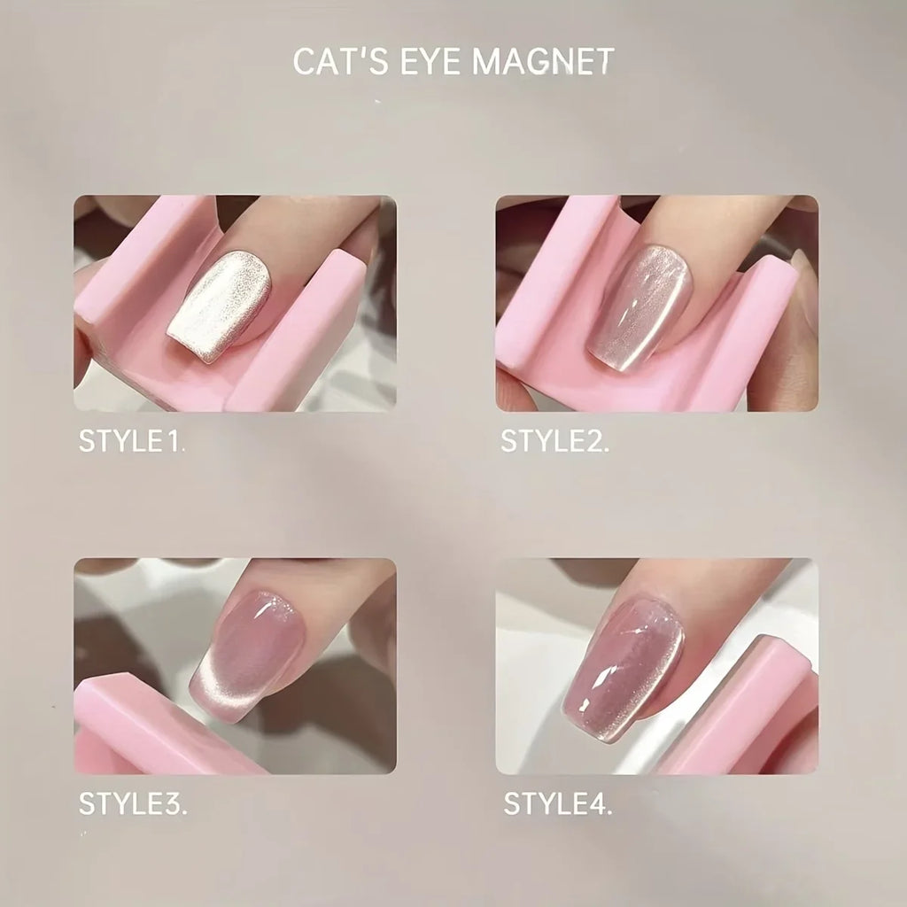 5D Magnetic Cat Eye Nail Tool – Non-Slip Thimble Strong Magnet Nail Art Magnet Tool Qme