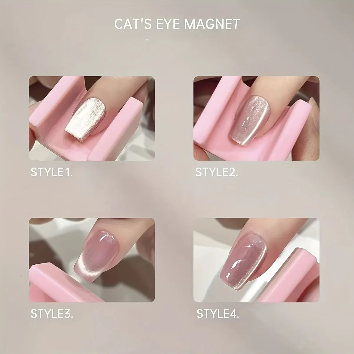 5D Magnetic Cat Eye Nail Tool – Non-Slip Thimble Strong Magnet Nail Art Magnet Tool Qme