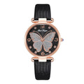 Leather Strap Analog Quartz Watch – Blue Glass Dial | Unisex Analog Quartz Watch Qme Black