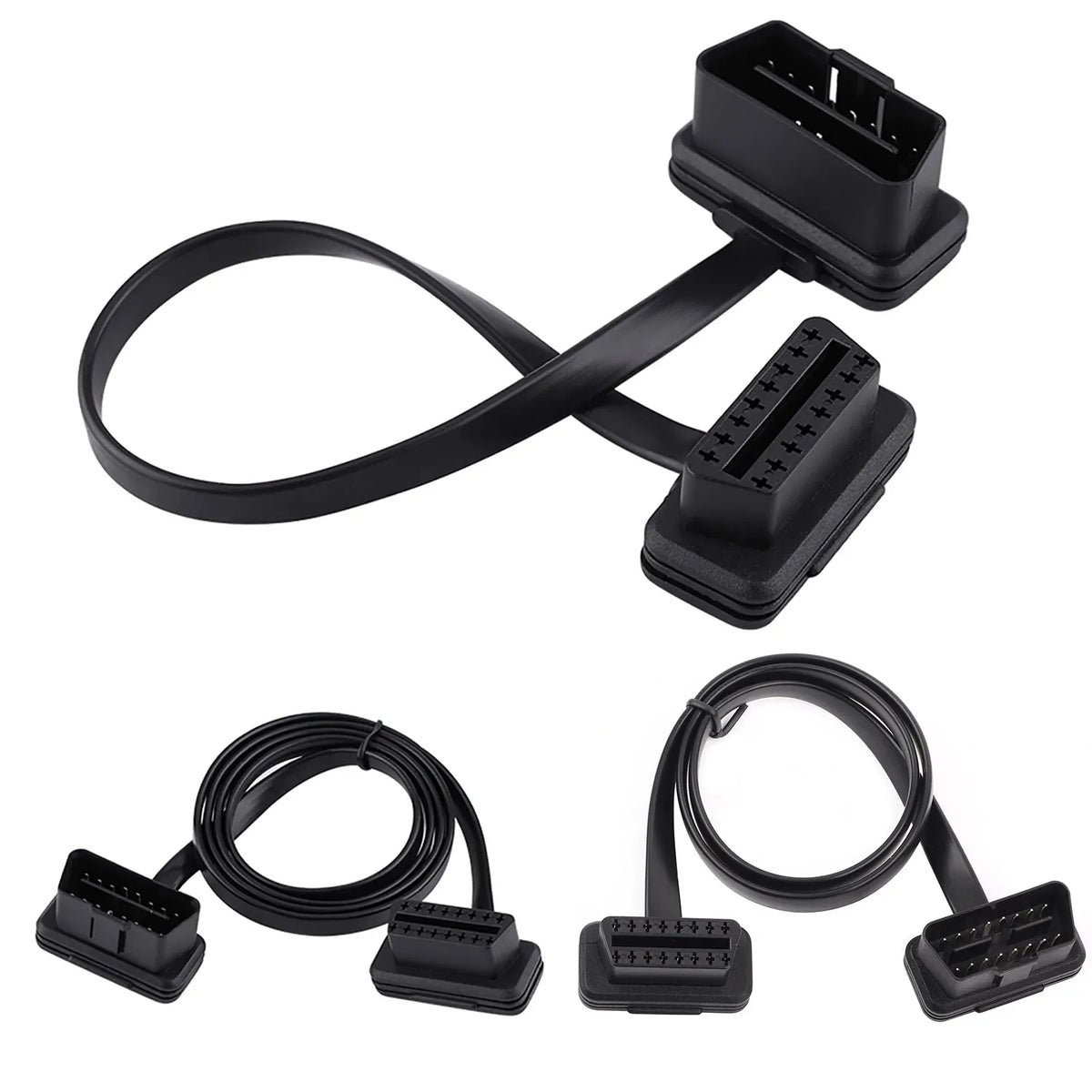 OBD2 16-Pin Male to Female Diagnostic Extension Cable OBD2 Extension Cable Qme