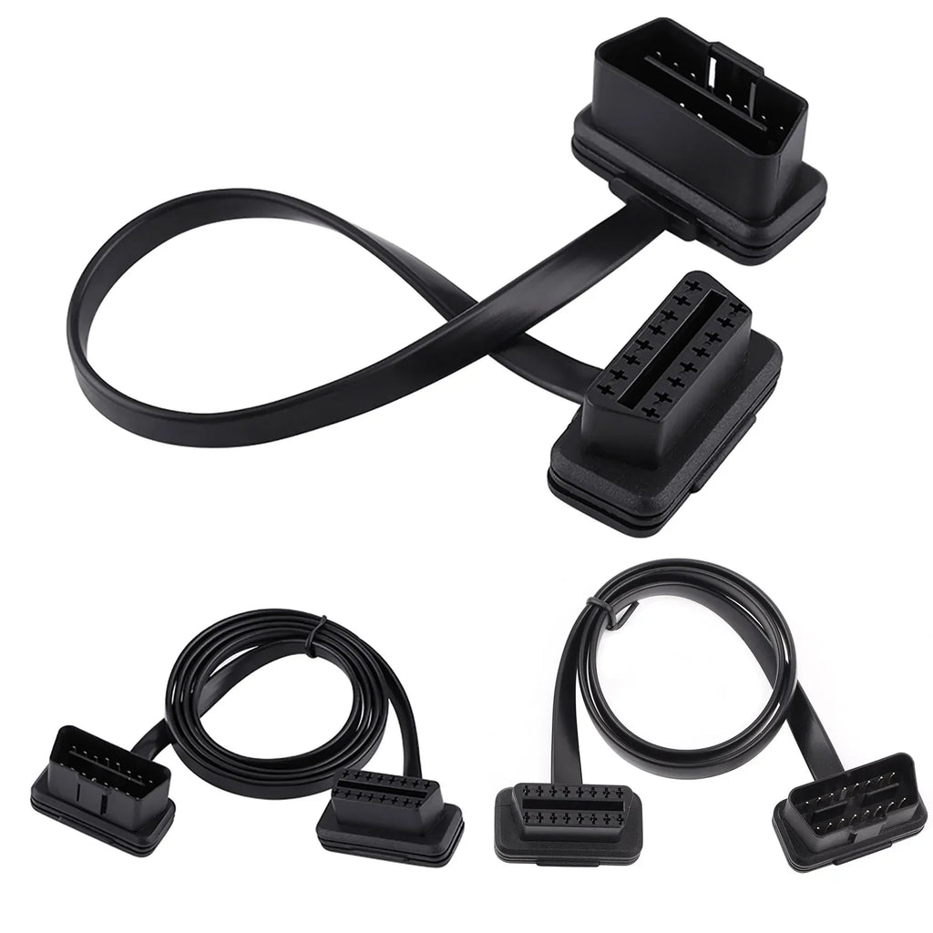 OBD2 16-Pin Male to Female Diagnostic Extension Cable OBD2 Extension Cable Qme