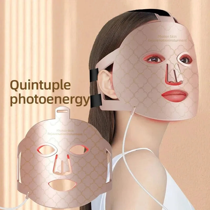 Vilnason 8-Color LED Photon Face Mask – Red & Infrared Light LED Photon Face Mask Qst