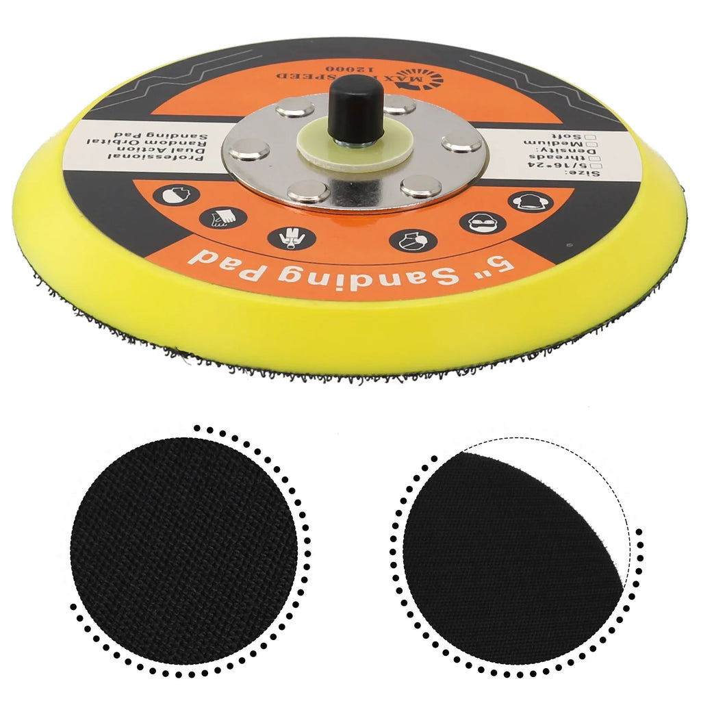 5-Inch DA Sanding Backing Plate – 125mm Polish & Grinding Pad Sander Backing Plate Qme