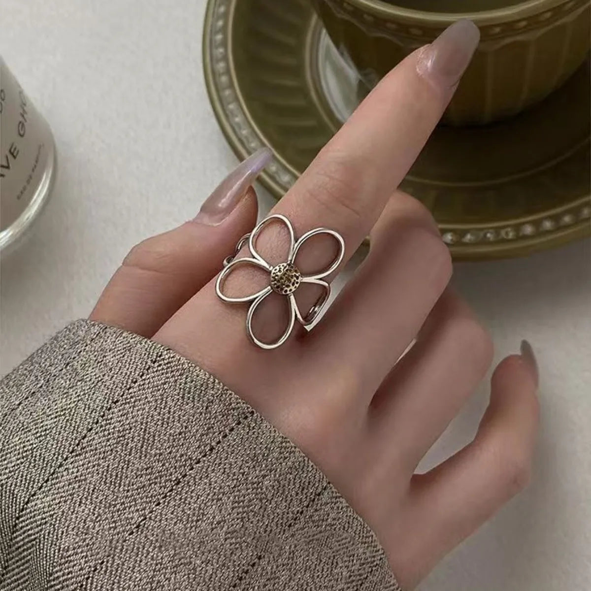 Women's Minimalist Handmade Charm Ring | Couple Jewelry Fashion Ring Qme