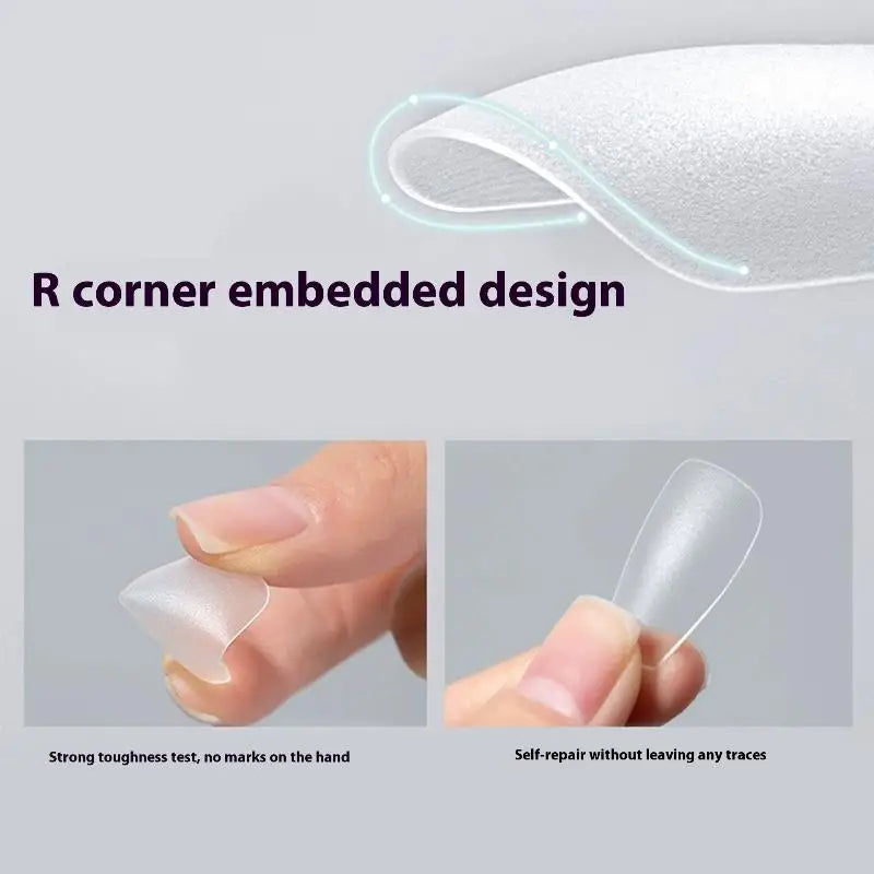 Thin Press-On Fake Nails DIY Easy Removal – 12 Colors Press-On Nail Set Qme