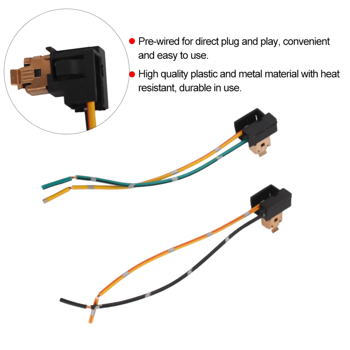 H1 Headlight Bulb Socket Wiring Harness Connector Adapter 2pcs Headlight Socket Adapter Qst