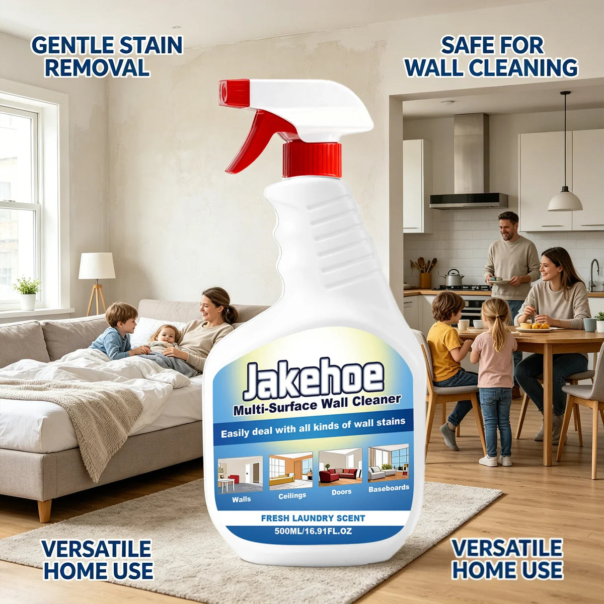 Multi-Surface Wall Cleaner Spray – Removes Fingerprints & Crayon Wall Cleaning Spray Qme