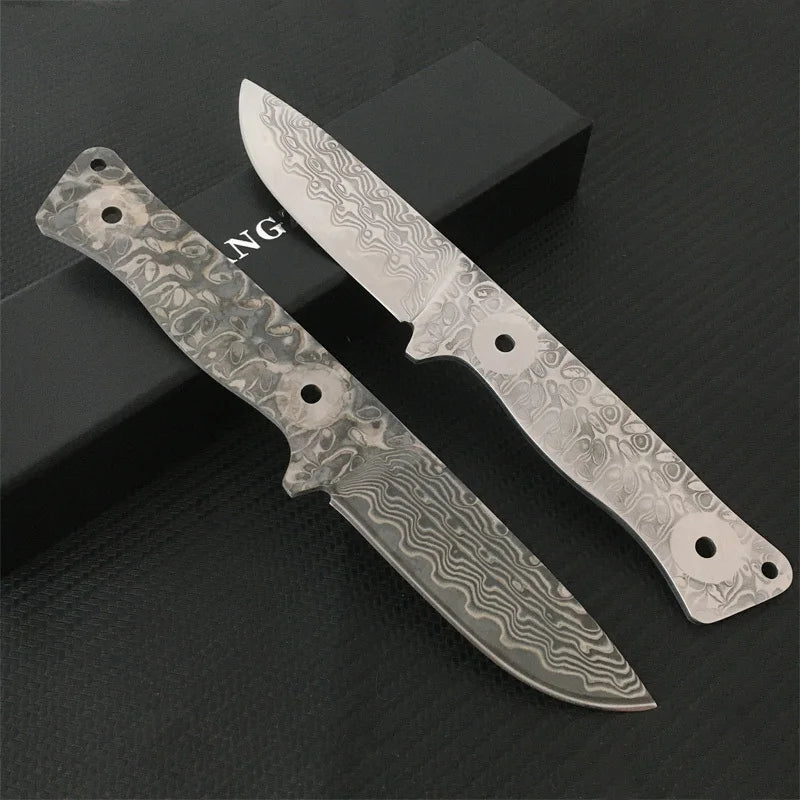 Swayboo VG10 Damascus Steel Knife Blank – DIY Fixed Blade Knife Blank Qst
