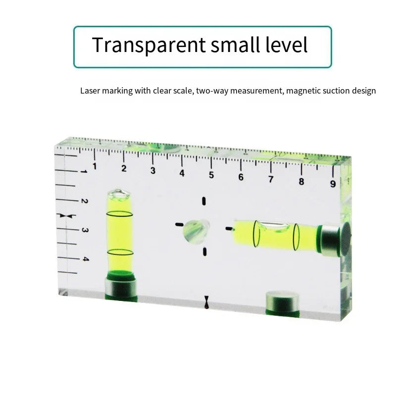 Mini Magnetic Spirit Level Bubble with 3 Strong Magnets Magnetic Spirit Level Qme