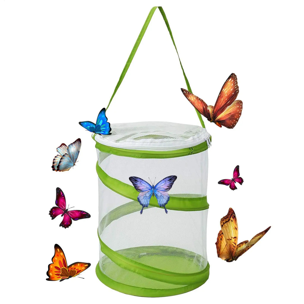 Mini Pop-Up Butterfly & Caterpillar Mesh Enclosure Habitat Butterfly Mesh Enclosure Qme