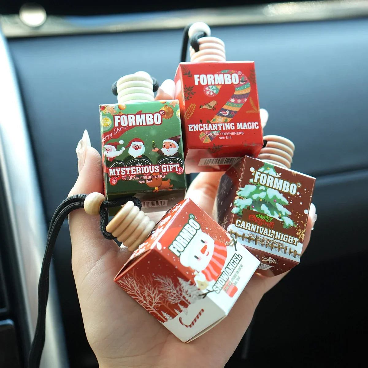 Christmas Car Air Freshener Aromatherapy Hanging Diffuser Set Car Air Freshener Qme