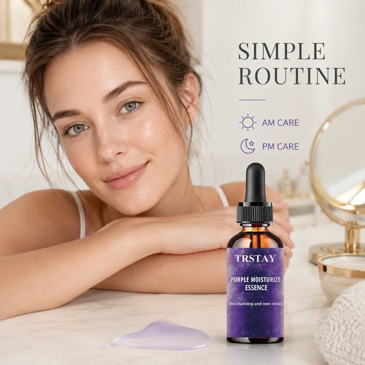 TRSTAY Purple Tone Refreshing Face Serum – All Skin Types Face Serum Qst