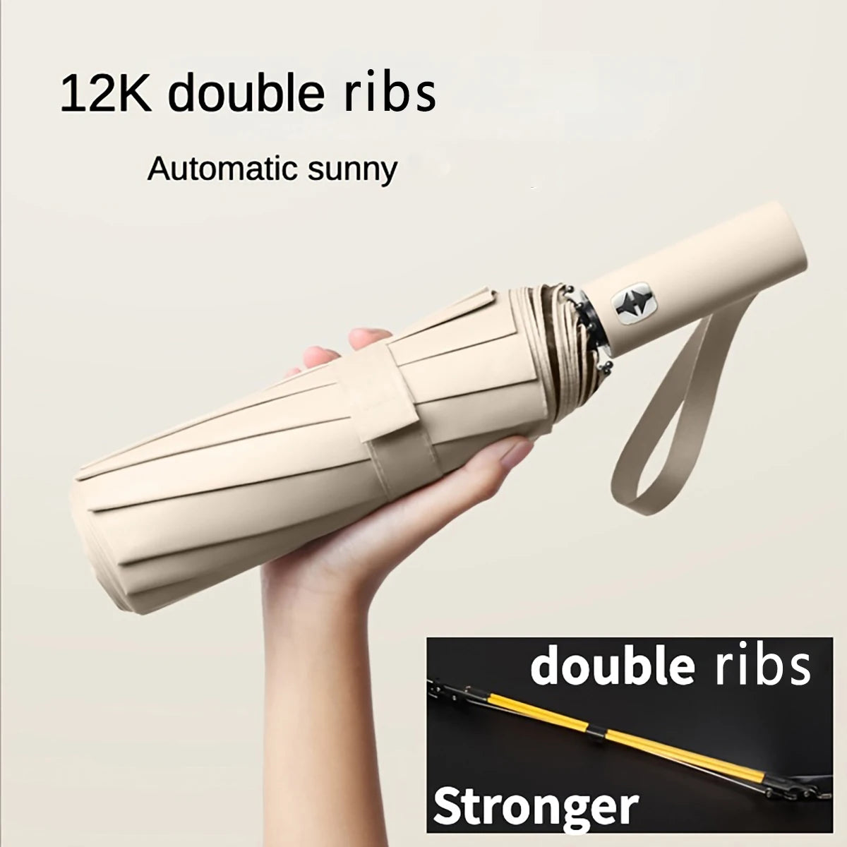 Compact Travel Umbrella – Auto, Wind Resistant & Foldable Travel Umbrella Qst