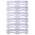 Reusable PVC Eyebrow Stencil Template – 6 Shapes | Qme Eyebrow Stencil Qme S